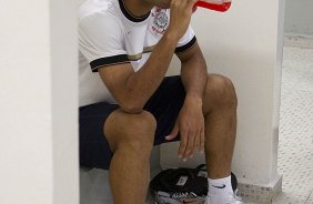 Nos vestiários antes da partida entre Corinthians x Grêmio, realizada esta noite no estádio do Pacaembu, jogo válido pela 23ª rodada do Campeonato Brasileiro de 2012