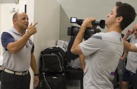 Nos vestiários antes da partida entre Corinthians x Grêmio, realizada esta noite no estádio do Pacaembu, jogo válido pela 23ª rodada do Campeonato Brasileiro de 2012