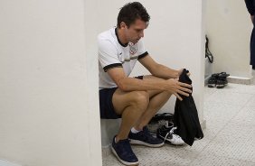 Nos vestiários antes da partida entre Corinthians x Grêmio, realizada esta noite no estádio do Pacaembu, jogo válido pela 23ª rodada do Campeonato Brasileiro de 2012
