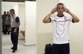 Nos vestiários antes da partida entre Corinthians x Grêmio, realizada esta noite no estádio do Pacaembu, jogo válido pela 23ª rodada do Campeonato Brasileiro de 2012
