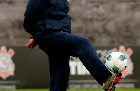 O tcnico Tite durante Treino do Corinthians realizado no CT Joaquim Grava