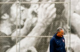 O tcnico Tite durante Treino do Corinthians realizado no CT Joaquim Grava