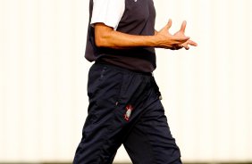 O técnico Tite durante Treino do Corinthians realizado no CT Joaquim Grava