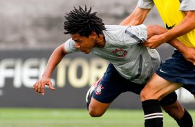 Romarinho durante Treino do Corinthians realizado no CT Joaquim Grava