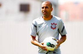 Emerson durante Treino do Corinthians realizado no CT Joaquim Grava