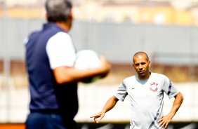 Emerson durante Treino do Corinthians realizado no CT Joaquim Grava