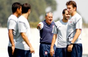 O tcnico Tite durante Treino do Corinthians realizado no CT Joaquim Grava