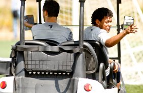 Romarinho durante Treino do Corinthians realizado no CT Joaquim Grava