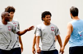 Romarinho durante Treino do Corinthians realizado no CT Joaquim Grava