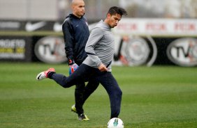 Paolo Guerrero durante Treino do Corinthians realizado no CT Joaquim Grava