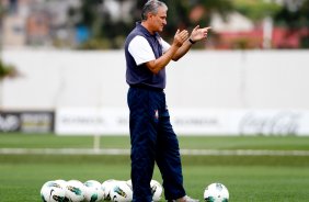 O tcnico Tite durante Treino do Corinthians realizado no CT Joaquim Grava