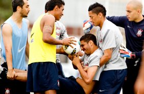 Wallace durante Treino do Corinthians realizado no CT Joaquim Grava