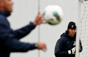 O goleiro Cassio durante Treino do Corinthians realizado no CT Joaquim Grava