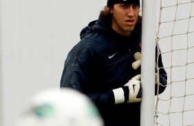 O goleiro Cassio durante Treino do Corinthians realizado no CT Joaquim Grava