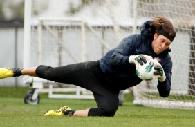 O goleiro Cassio durante Treino do Corinthians realizado no CT Joaquim Grava