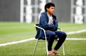 Romarinho durante Treino do Corinthians realizado no CT Joaquim Grava