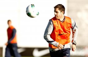 Martinez durante treino do Corinthians realizado no CT Joaquim Grava