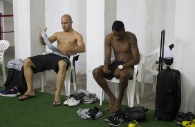 Nos vestirios antes da partida entre Nautico/PE x Corinthians, realizada esta tarde no estdio dos Aflitos, em Recife, jogo vlido pela 28 rodada do Campeonato Brasileiro de 2012