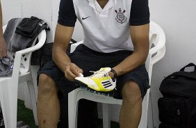 Nos vestirios antes da partida entre Nautico/PE x Corinthians, realizada esta tarde no estdio dos Aflitos, em Recife, jogo vlido pela 28 rodada do Campeonato Brasileiro de 2012