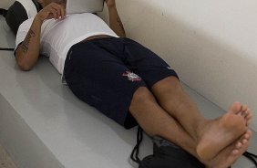 Nos vestiários antes da partida entre Corinthians x Flamengo, realizada esta noite no estádio do Pacaembu, jogo válido pela 29ª rodada do Campeonato Brasileiro de 2012