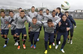 Durante o treino realizado esta tarde no CT Joaquim Grava, localizado no Parque Ecolgico do Tiete. O prximo jogo da equipe ser amanh, sbado, dia 13/10 contra a Portuguesa, no Caninde, vlido pela 30 rodada do Campeonato Brasileiro de 2012