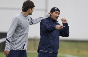 Durante o treino realizado esta tarde no CT Joaquim Grava, localizado no Parque Ecolgico do Tiete. O prximo jogo da equipe ser amanh, sbado, dia 13/10 contra a Portuguesa, no Caninde, vlido pela 30 rodada do Campeonato Brasileiro de 2012