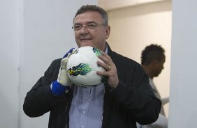 Nos vestiários antes da partida entre Portuguesa x Corinthians, realizada esta noite no estádio do Caninde, jogo válido pela 30ª rodada do Campeonato Brasileiro de 2012