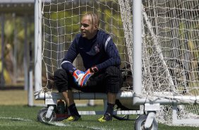 Durante o treino realizado esta manh no CT Joaquim Grava, localizado no Parque Ecolgico do Tiete. O prximo jogo da equipe ser quarta-feira, dia 17/10 contra o Cruzeiro, no estdio Melo, em Varginha/MG, vlido pela 31 rodada do Campeonato Brasileiro de 2012