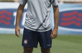 Durante o treino realizado esta manh no CT Joaquim Grava, localizado no Parque Ecolgico do Tiete. O prximo jogo da equipe ser amanh, quarta-feira, dia 17/10 contra o Cruzeiro, no estdio Melo, em Varginha/MG, vlido pela 31 rodada do Campeonato Brasileiro de 2012