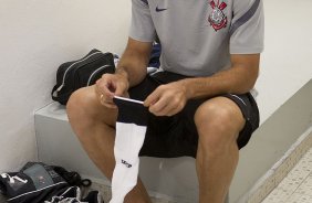 Nos vestiários antes da partida entre Corinthians x Bahia/BA, realizada esta noite no estádio do Pacaembu, jogo válido pela 32ª rodada do Campeonato Brasileiro de 2012