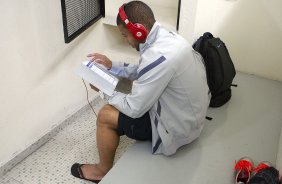Nos vestiários antes da partida entre Corinthians x Bahia/BA, realizada esta noite no estádio do Pacaembu, jogo válido pela 32ª rodada do Campeonato Brasileiro de 2012