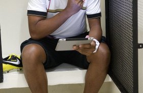 Nos vestiários antes da partida entre Corinthians x Bahia/BA, realizada esta noite no estádio do Pacaembu, jogo válido pela 32ª rodada do Campeonato Brasileiro de 2012