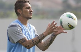 Durante o treino realizado esta tarde no CT Joaquim Grava, localizado no Parque Ecolgico do Tiete. O prximo jogo da equipe ser sbado, dia 27/10 contra o Vasco da Gama, no Pacaembu, vlido pela 33 rodada do Campeonato Brasileiro de 2012