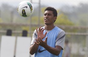 Durante o treino realizado esta tarde no CT Joaquim Grava, localizado no Parque Ecolgico do Tiete. O prximo jogo da equipe ser sbado, dia 27/10 contra o Vasco da Gama, no Pacaembu, vlido pela 33 rodada do Campeonato Brasileiro de 2012