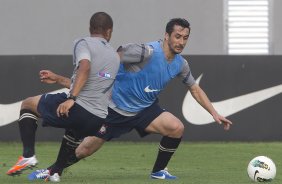 Durante o treino realizado esta tarde no CT Joaquim Grava, localizado no Parque Ecolgico do Tiete. O prximo jogo da equipe ser sbado, dia 27/10 contra o Vasco da Gama, no Pacaembu, vlido pela 33 rodada do Campeonato Brasileiro de 2012