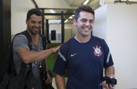 Nos vestiários antes da partida entre Corinthians x Vasco da Gama, realizada esta tarde no estádio do Pacaembu, jogo válido pela 33ª rodada do Campeonato Brasileiro de 2012