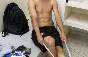Nos vestiários antes da partida entre Corinthians x Vasco da Gama, realizada esta tarde no estádio do Pacaembu, jogo válido pela 33ª rodada do Campeonato Brasileiro de 2012