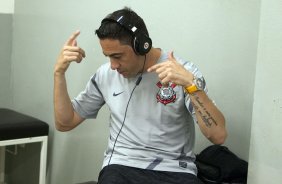 Nos vestiários antes da partida entre Corinthians x Vasco da Gama, realizada esta tarde no estádio do Pacaembu, jogo válido pela 33ª rodada do Campeonato Brasileiro de 2012