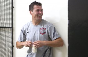 Nos vestiários antes da partida entre Corinthians x Vasco da Gama, realizada esta tarde no estádio do Pacaembu, jogo válido pela 33ª rodada do Campeonato Brasileiro de 2012