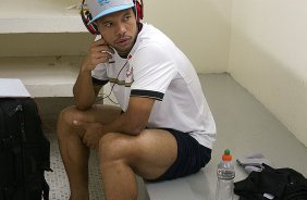 Nos vestiários antes da partida entre Corinthians x Vasco da Gama, realizada esta tarde no estádio do Pacaembu, jogo válido pela 33ª rodada do Campeonato Brasileiro de 2012