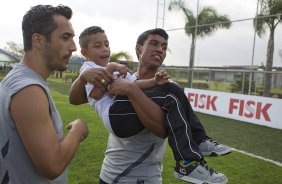 Durante o treino realizado esta tarde no CT Joaquim Grava, localizado no Parque Ecolgico do Tiete. O prximo jogo da equipe ser sbado, dia 10/11, contra o Coritiba, no estdio do Pacaembu, vlido pela 35 rodada do Campeonato Brasileiro de 2012