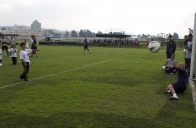 Durante o treino realizado esta tarde no CT Joaquim Grava, localizado no Parque Ecolgico do Tiete. O prximo jogo da equipe ser sbado, dia 10/11, contra o Coritiba, no estdio do Pacaembu, vlido pela 35 rodada do Campeonato Brasileiro de 2012