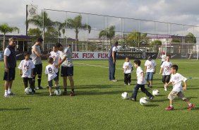 Durante o treino realizado esta tarde no CT Joaquim Grava, localizado no Parque Ecolgico do Tiete. O prximo jogo da equipe ser sbado, dia 10/11, contra o Coritiba, no estdio do Pacaembu, vlido pela 35 rodada do Campeonato Brasileiro de 2012