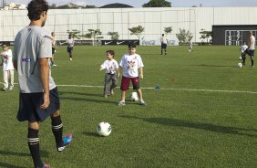 Durante o treino realizado esta tarde no CT Joaquim Grava, localizado no Parque Ecolgico do Tiete. O prximo jogo da equipe ser sbado, dia 10/11, contra o Coritiba, no estdio do Pacaembu, vlido pela 35 rodada do Campeonato Brasileiro de 2012