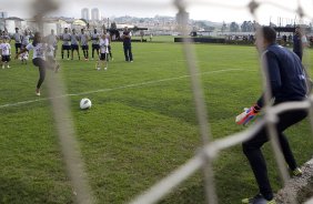 Durante o treino realizado esta tarde no CT Joaquim Grava, localizado no Parque Ecolgico do Tiete. O prximo jogo da equipe ser sbado, dia 10/11, contra o Coritiba, no estdio do Pacaembu, vlido pela 35 rodada do Campeonato Brasileiro de 2012