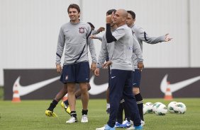 Durante o treino realizado esta tarde no CT Joaquim Grava, localizado no Parque Ecolgico do Tiete. O prximo jogo da equipe ser amanh, sbado, dia 10/11, contra o Coritiba, no estdio do Pacaembu, vlido pela 35 rodada do Campeonato Brasileiro de 2012