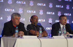 Durante evento no Museu do Futebol, no Pacaembu, o Corinthians anunciou seu novo patrocinador master, a Caixa Economica Federal; São Paulo / SP - Brasil - 20/11/2012