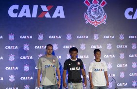 Durante evento no Museu do Futebol, no Pacaembu, o Corinthians anunciou seu novo patrocinador master, a Caixa Economica Federal; São Paulo / SP - Brasil - 20/11/2012