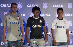 Durante evento no Museu do Futebol, no Pacaembu, o Corinthians anunciou seu novo patrocinador master, a Caixa Economica Federal; São Paulo / SP - Brasil - 20/11/2012