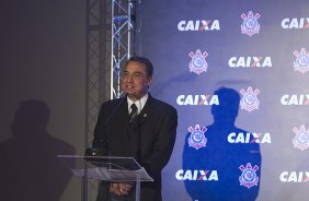 Durante evento no Museu do Futebol, no Pacaembu, o Corinthians anunciou seu novo patrocinador master, a Caixa Economica Federal; São Paulo / SP - Brasil - 20/11/2012